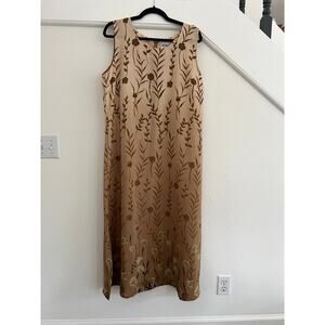 New Gear Floral Ombre Midi Dress XL Cottagecore Fairy Peasant Boho Y2K Vintage